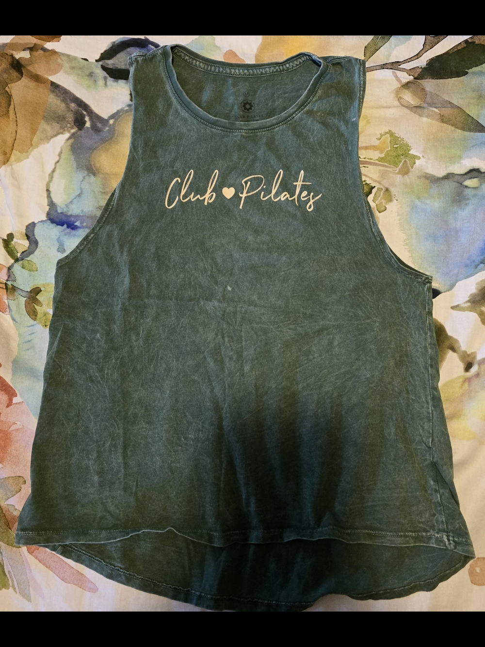 Club Pilates Graphic Muscle Tank - Green Size M